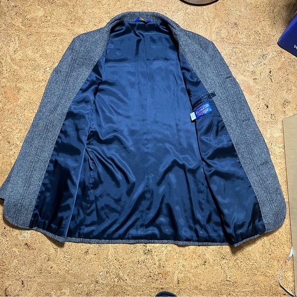 Pendleton Men’s 100% Virgin Wool Gray & Black Tweed Blazer Sz M - Picture 12 of 16